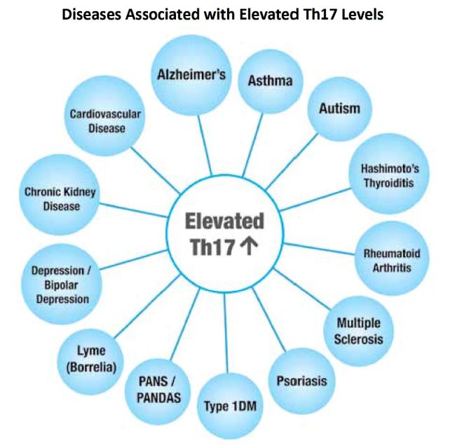 Diseases Associated with Elevated Th17 Levels